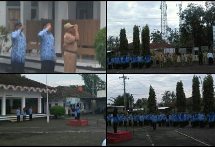 UPACARA BENDERA SETIAP TANGGAL 17 TIAP BULAN DI KECAMATAN PUNDONG
