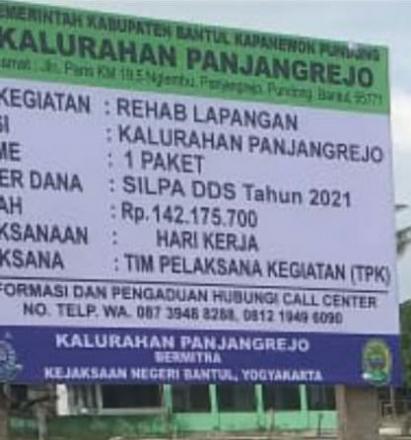 Pembangunan Rehabilitasi Lapangan Kalurahan