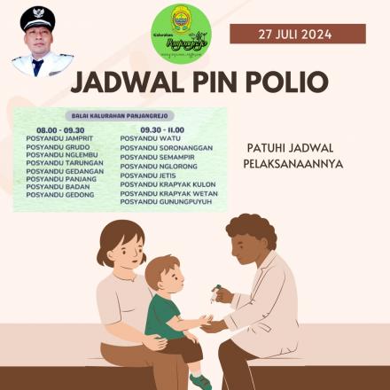 Jadwal PIN Polio untuk Posyandu Se-Kalurahan Panjangrejo