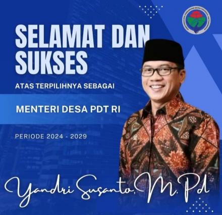 Selamat dan Sukses Mengemban Amanah Mentri Desa