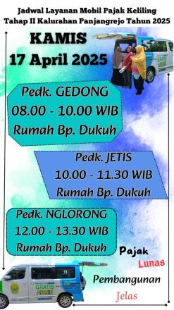 Jadwal Layanan Mobil Pajak Keliling Tahap II di Padukuhan Gedong