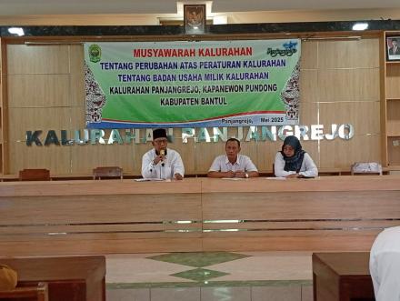 Musyawarah Kalurahan Panjangrejo Perubahan Peraturan Kalurahan Tentang Badan Usaha Milik Kalurahan.