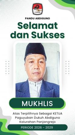 Selamat dan sukses atas terpilihnya Bapak Mukhlis (Dukuh Panjang) sebagai Ketua Paguyuban Dukuh