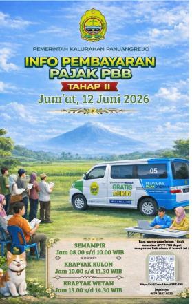 Jadwal Pelayanan PBB P2 Tahap II